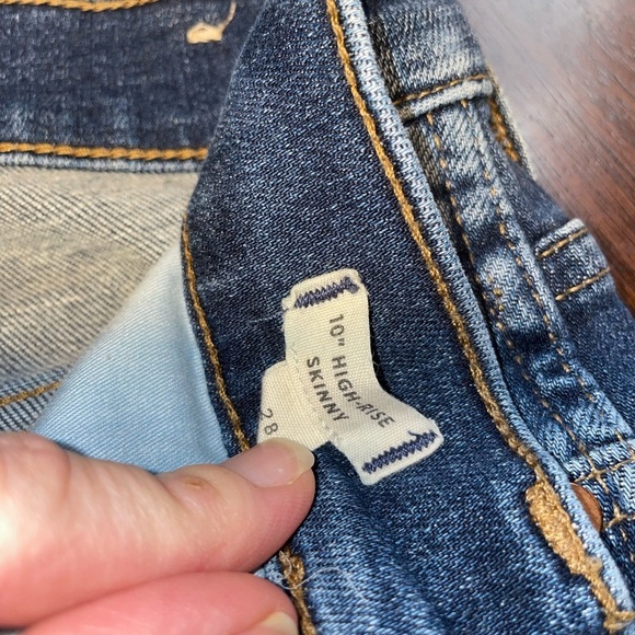 womans size 28 inch madewell 10 in high rise skinny jeans - Picture 4 of 4